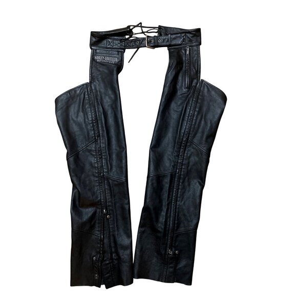 Harley Davidson Deluxe Leather Chap Men’s Size S Soft Leather Lined Embossed - Picture 8 of 8